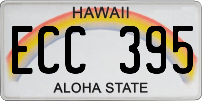HI license plate ECC395