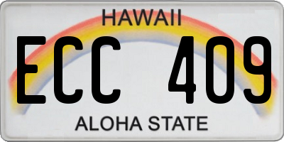 HI license plate ECC409