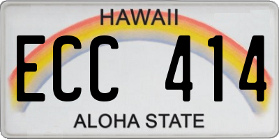 HI license plate ECC414