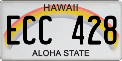 HI license plate ECC428