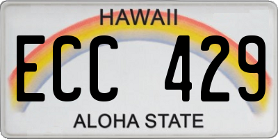 HI license plate ECC429