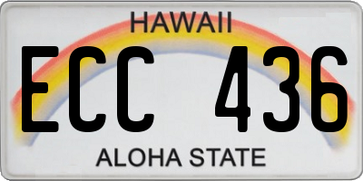 HI license plate ECC436