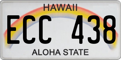 HI license plate ECC438