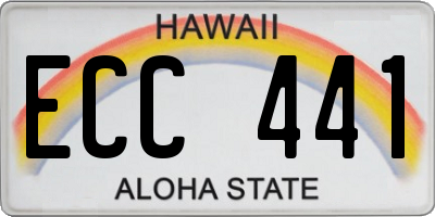 HI license plate ECC441