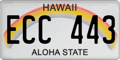 HI license plate ECC443