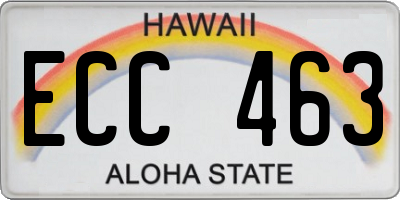 HI license plate ECC463