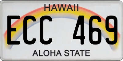 HI license plate ECC469