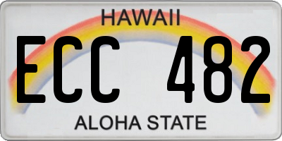 HI license plate ECC482