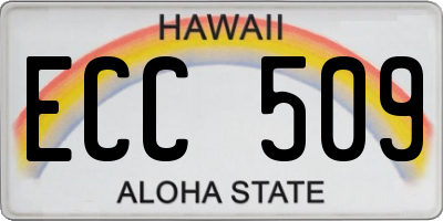 HI license plate ECC509