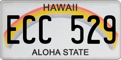 HI license plate ECC529