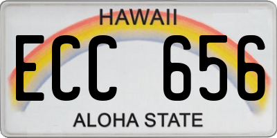 HI license plate ECC656