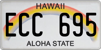 HI license plate ECC695