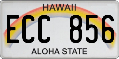 HI license plate ECC856