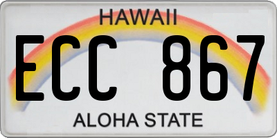 HI license plate ECC867
