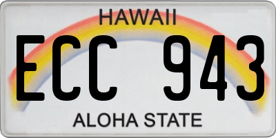 HI license plate ECC943