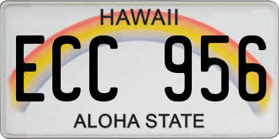 HI license plate ECC956