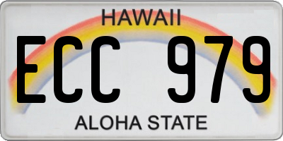 HI license plate ECC979