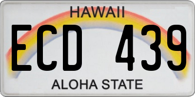 HI license plate ECD439