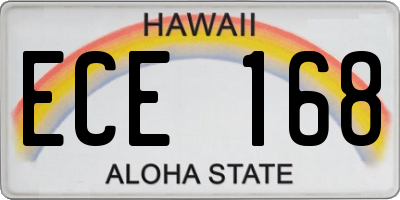 HI license plate ECE168