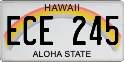 HI license plate ECE245