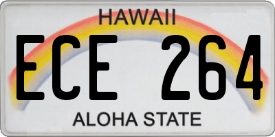 HI license plate ECE264