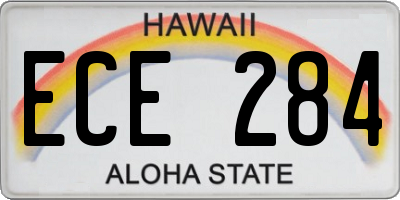 HI license plate ECE284