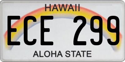 HI license plate ECE299