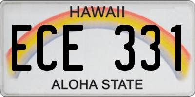 HI license plate ECE331