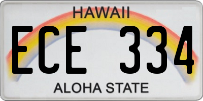 HI license plate ECE334