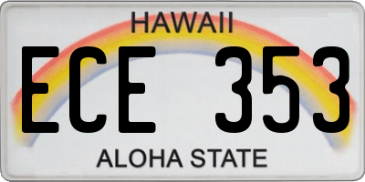 HI license plate ECE353