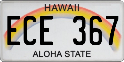 HI license plate ECE367