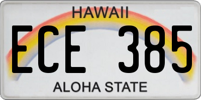 HI license plate ECE385