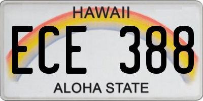 HI license plate ECE388