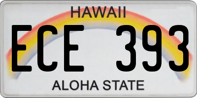 HI license plate ECE393