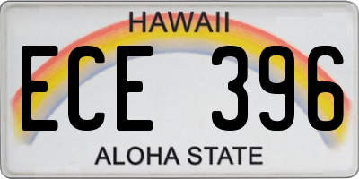HI license plate ECE396
