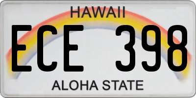 HI license plate ECE398