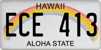 HI license plate ECE413