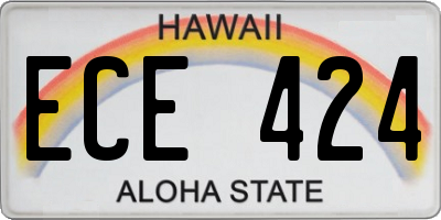 HI license plate ECE424