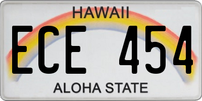 HI license plate ECE454