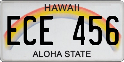 HI license plate ECE456
