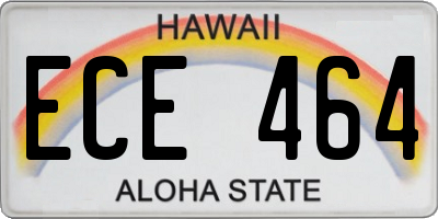 HI license plate ECE464