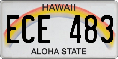 HI license plate ECE483