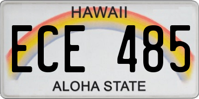 HI license plate ECE485