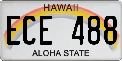 HI license plate ECE488