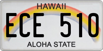 HI license plate ECE510