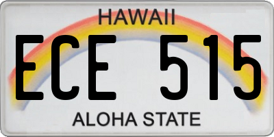 HI license plate ECE515