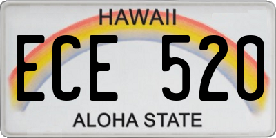 HI license plate ECE520