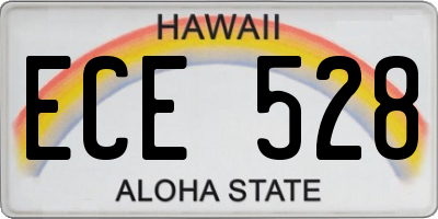 HI license plate ECE528