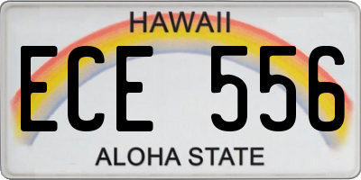 HI license plate ECE556