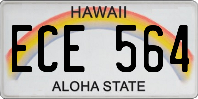HI license plate ECE564